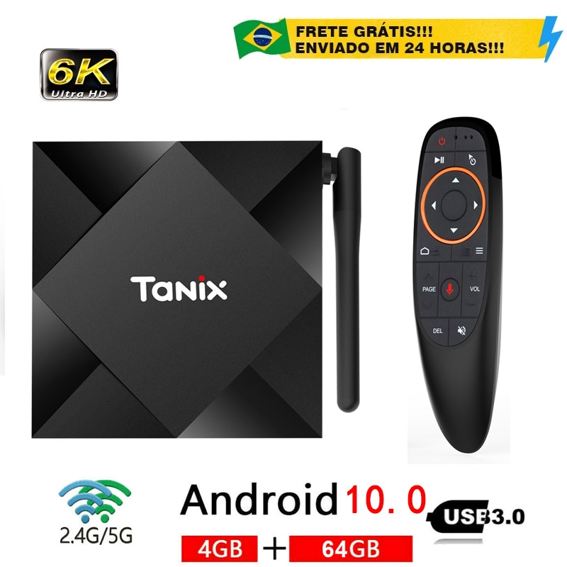 Tanix-TX6S ȵ̵ 10.0 TV ڽ, 4GB RAM 32G 64GB..